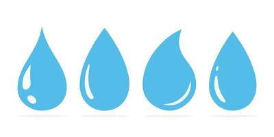 droppe vatten ikoner vektor