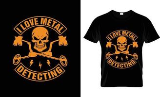 Metalldetektor-T-Shirt-Design, Metalldetektor-T-Shirt-Slogan und Bekleidungsdesign, Metalldetektor-Typografie, Metalldetektor-Vektor, Metalldetektor-Illustration vektor