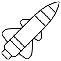 Raketenrakete, die leicht modifiziert oder bearbeitet werden kann vektor