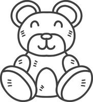 hand gezeichneter teddybär für kinderillustration vektor