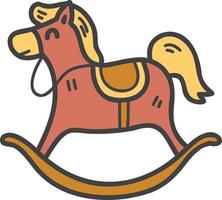 hand dragen ponny eller häst docka illustration vektor