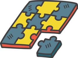 handgezeichnete Puzzle-Illustration vektor