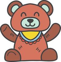 hand dragen teddy Björn för barn illustration vektor