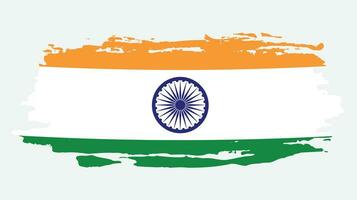 ny kreativ grunge textur Indien flagga vektor
