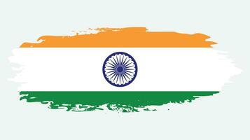 Indien-Pinsel-Grunge-Flagge vektor