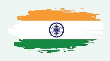 grunge textur indisk flagga bakgrund vektor
