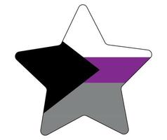 demisexuelles flaggenemblem grafisches elementillustrationsschablonendesign vektor