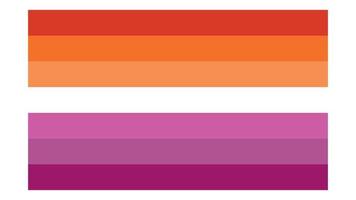 lesbisk flagga illustration. lesbisk stolthet flagga ikon vektor