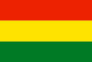 Flagge von Bolivien. Symbol des Unabhängigkeitstages, Souvenir-Sportspiel, Tastensprache, Symbol. vektor