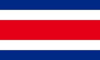 Flagge von Costa Rica. symbol des unabhängigkeitstags, souvenir-fußballspiel, knopfsprache, symbol. vektor