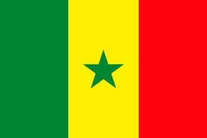 flagga av senegal. symbol av oberoende dag, souvenir fotboll spel, knapp språk, ikon. vektor