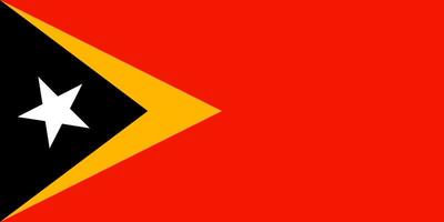 Flagge von Osttimor. Symbol des Unabhängigkeitstages, Souvenir-Sportspiel, Schaltflächensprache, Symbol. vektor