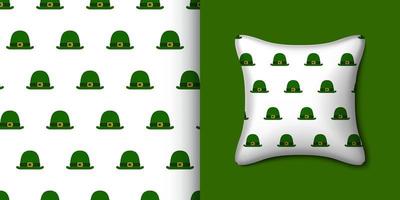 st. patrick's day hat nahtloses muster mit kissen. Vektor-Illustration vektor