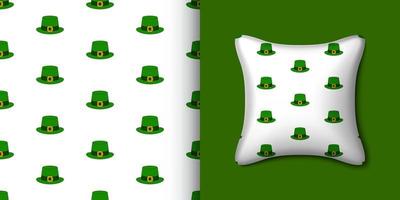 st. patrick's day hat nahtloses muster mit kissen. Vektor-Illustration vektor