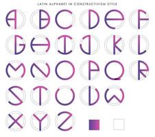 Lateinisches Alphabet im Konstruktivismus vektor