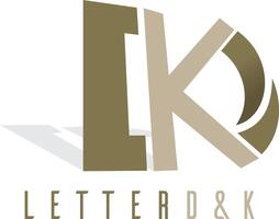Buchstabe kd oder dk Vektor-Logo-Design. vektor
