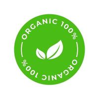 vegan eller organisk mat produkt märka klistermärke för mat eller kosmetisk märkning vektor