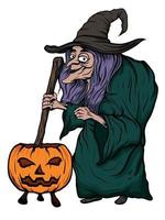 Illustration der Halloween-Hexe vektor