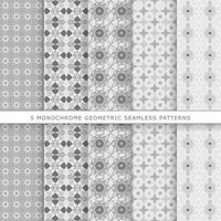 Reihe von geometrischen nahtlosen Mustern vektor