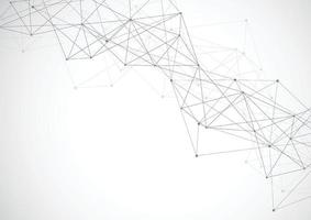 abstrakte Verbindungspunkte und Linien. verbindungswissenschaftlicher Hintergrund. Vektorillustration vektor