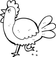 Strichzeichnung Huhn vektor