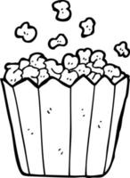 Cline-Zeichnung Artoon Popcorn vektor