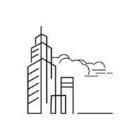 Skyline der Stadt, Silhouettenvektorillustration der Stadt im flachen Design vektor