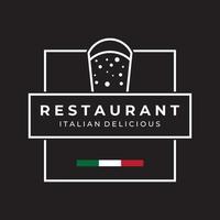 utsökt och utsökt italiensk mat logotyp kreativ design .med årgång mat redskap sign.logos för restauranger, kaféer, klubbar och märken. vektor