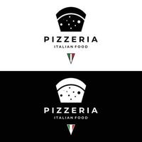 leckeres und leckeres italienisches lebensmittellogo kreatives design .mit vintage lebensmittelutensilien sign.logos für restaurants, cafés, clubs und abzeichen. vektor