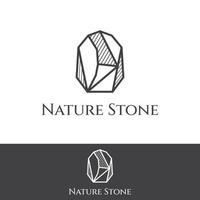 naturlig sten silhuett abstrakt logotyp kreativ mall design med översikt. logotyp för företag, företag, symbol. vektor