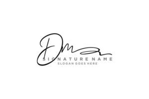 första dm brev signatur logotyp mall elegant design logotyp tecken symbol mall vektor ikon