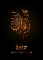 Feuerhahnsymbol des neuen Jahres 2017 vektor