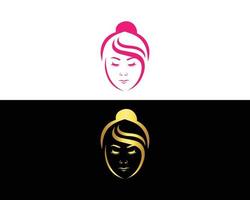 Beauty Woman Logo Design moderner kreativer Premium-Vektor. vektor