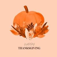Happy Thanksgiving Card Design Illustration orange Farbe vektor