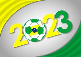 brasilien 2023 fußballhintergrundvektor vektor