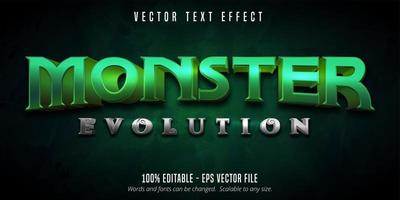 Monster Evolution Text, spielbarer Texteffekt im Spielstil