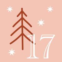 jul första advent kalender vektor illustration