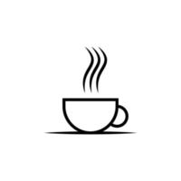 kaffe kopp linje ikon logotyp vektor