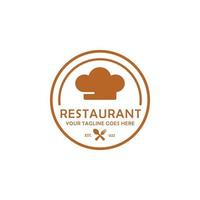 Restaurant einfaches flaches Logo-Design vektor