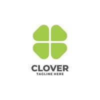 Klee einfacher flacher Logo-Designvektor vektor