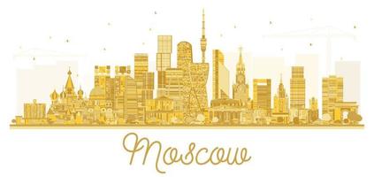 moscow city silhuett gyllene siluett. vektor