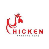 grillad kyckling utegrill logotyp design, kyckling huvud vektor, företag varumärke vektor