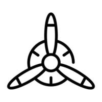 Laden Sie den Umriss-Icon-Vektor des Propellers herunter vektor