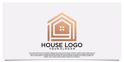 Haus Logo Design einfaches Konzept Premium Vektor Teil 2