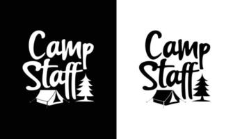 Camping-Zitat-T-Shirt-Design, Typografie vektor