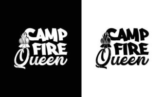 Camping-Zitat-T-Shirt-Design, Typografie vektor