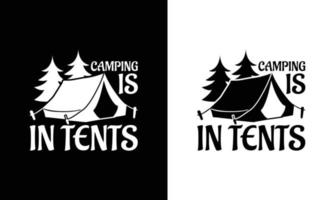 camping Citat t skjorta design, typografi vektor