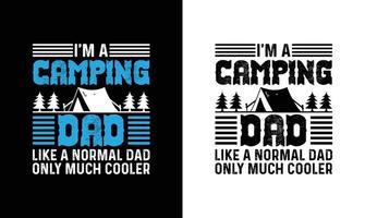 Camping-Zitat-T-Shirt-Design, Typografie vektor