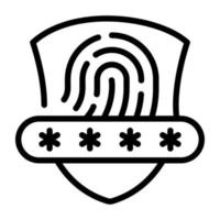 ein biometrisches Sicherheitslinien-Vektordesign vektor