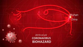 Coronavirus-Alarm der Verbreitung und World Tracker-Banner vektor